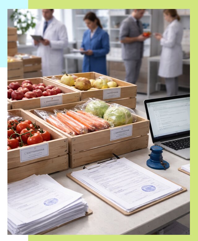 Сертификация овощей и фруктов в Щёлкове от 8843 р. | Алешин-Щлк