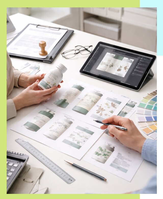 Профессиональная разработка дизайна и текста этикетки продукции в Щёлкове