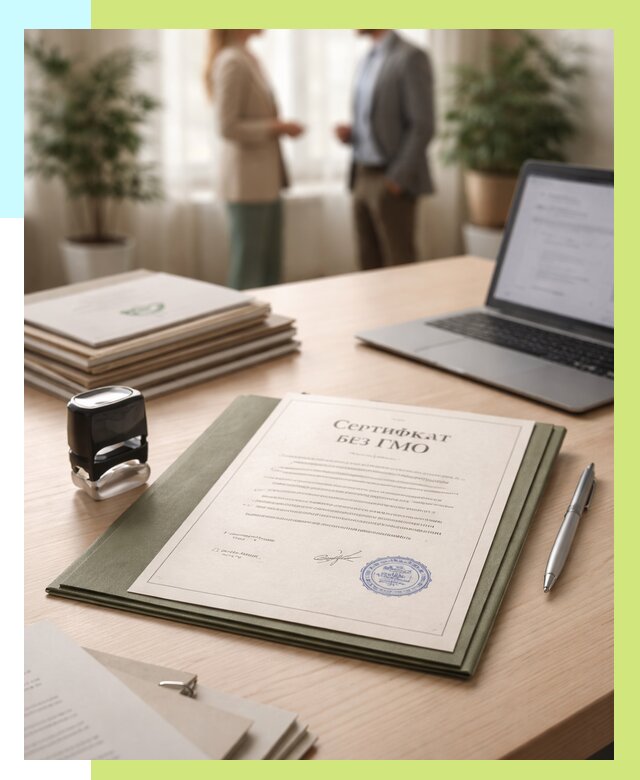 Сертификат без ГМО в Щёлкове от 7802 р. оформить срочно Алешин-Щлк